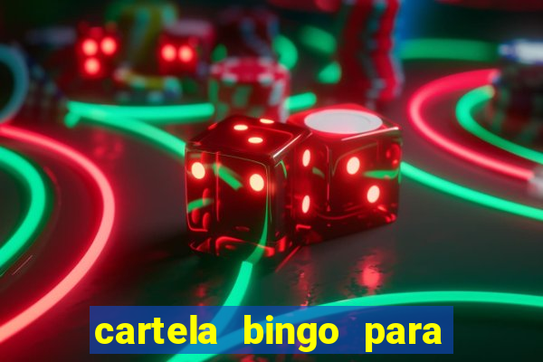 cartela bingo para cha de cozinha imprimir gratis